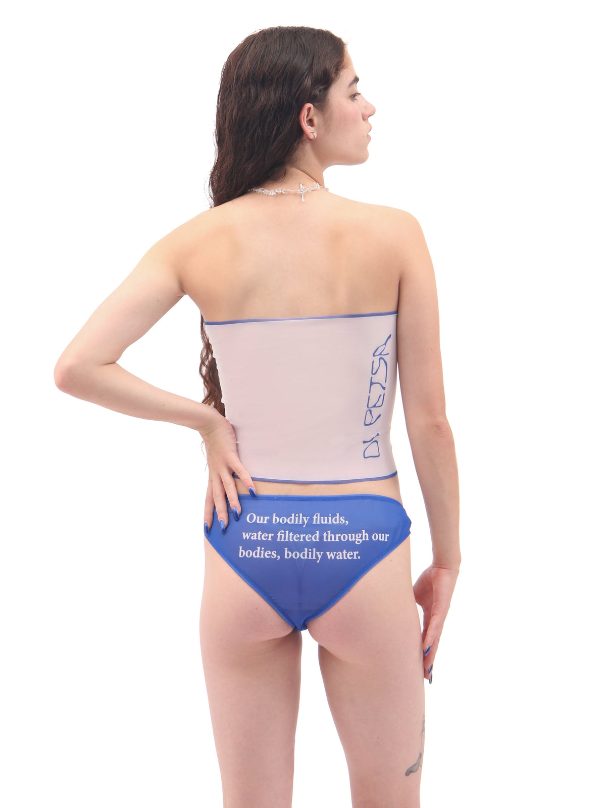 Wet Script Tube Top