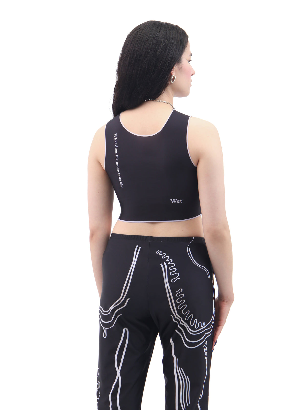 Wet Script Crop Top
