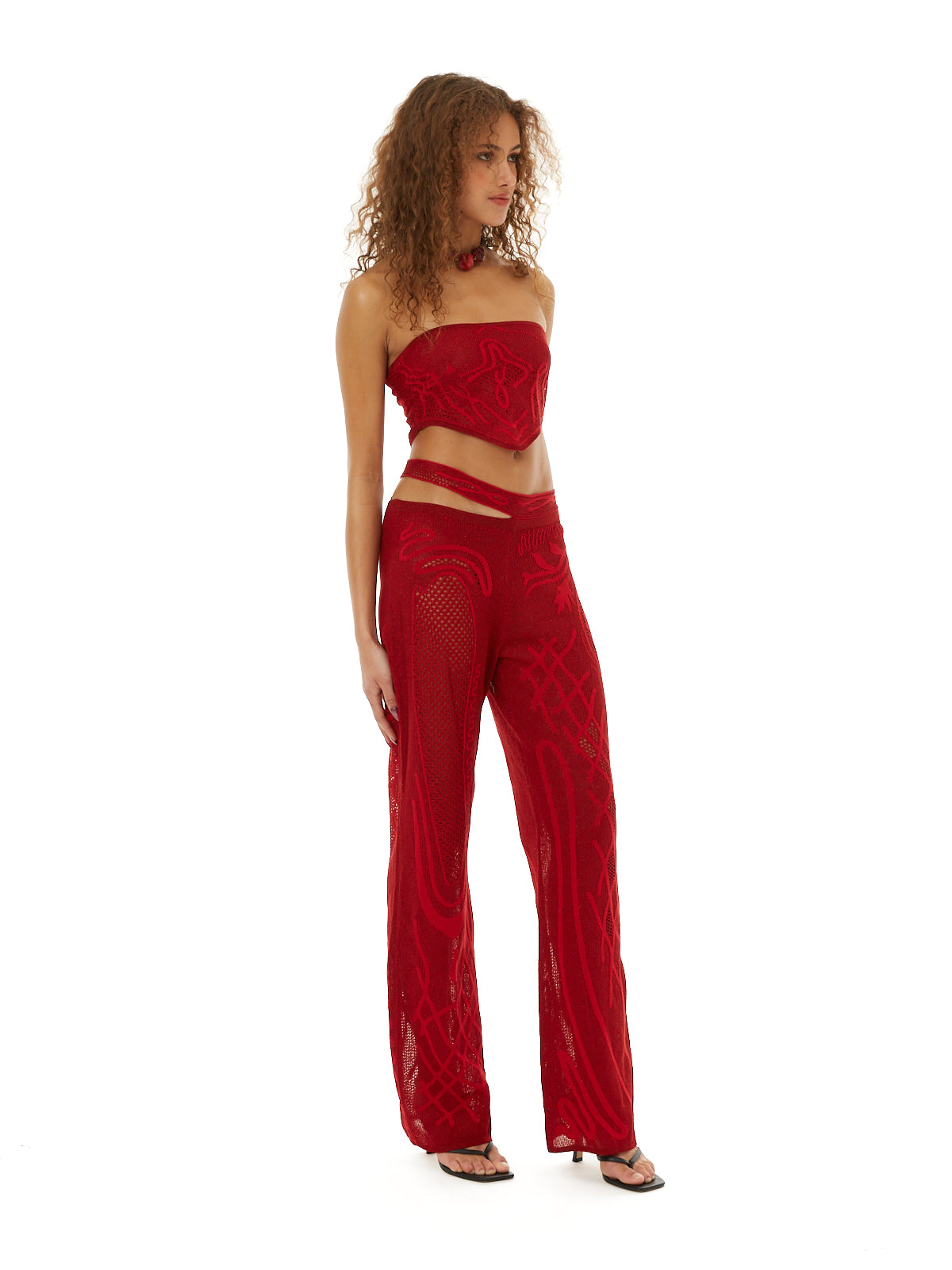 Birthing Venus Knit Top Red
