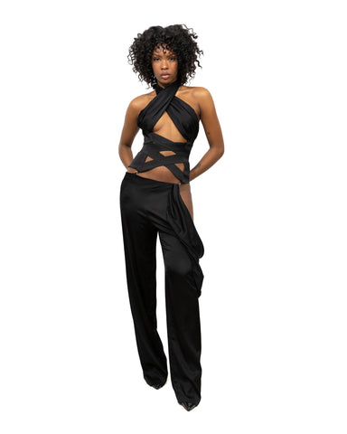 Cross over Two Piece Jumpsuit