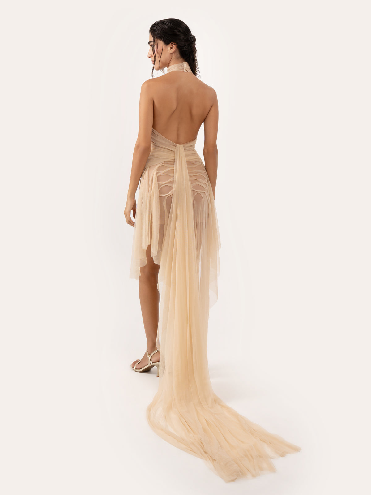 Serpent Skin Draped Dress