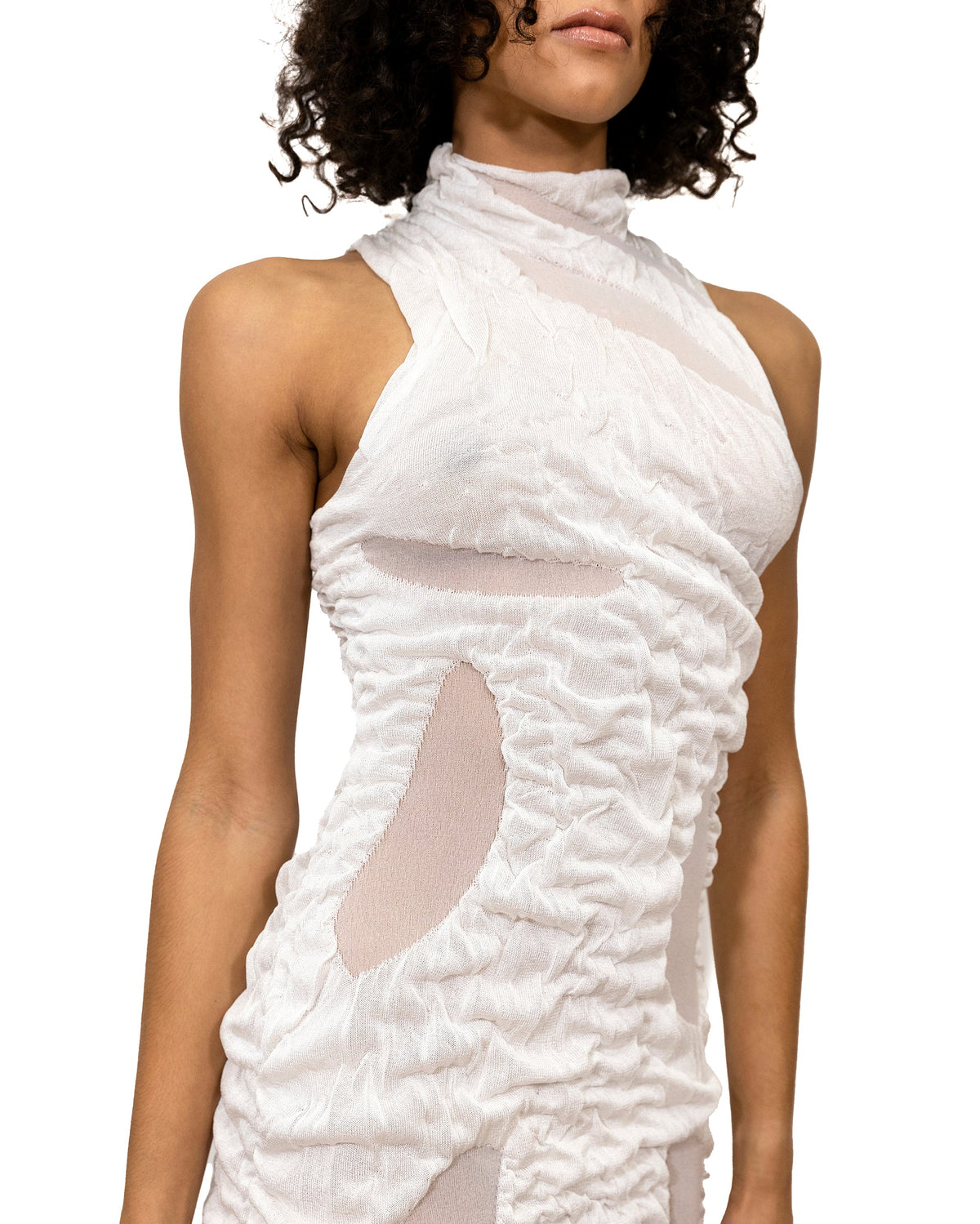Wetlook Knit Mini Dress