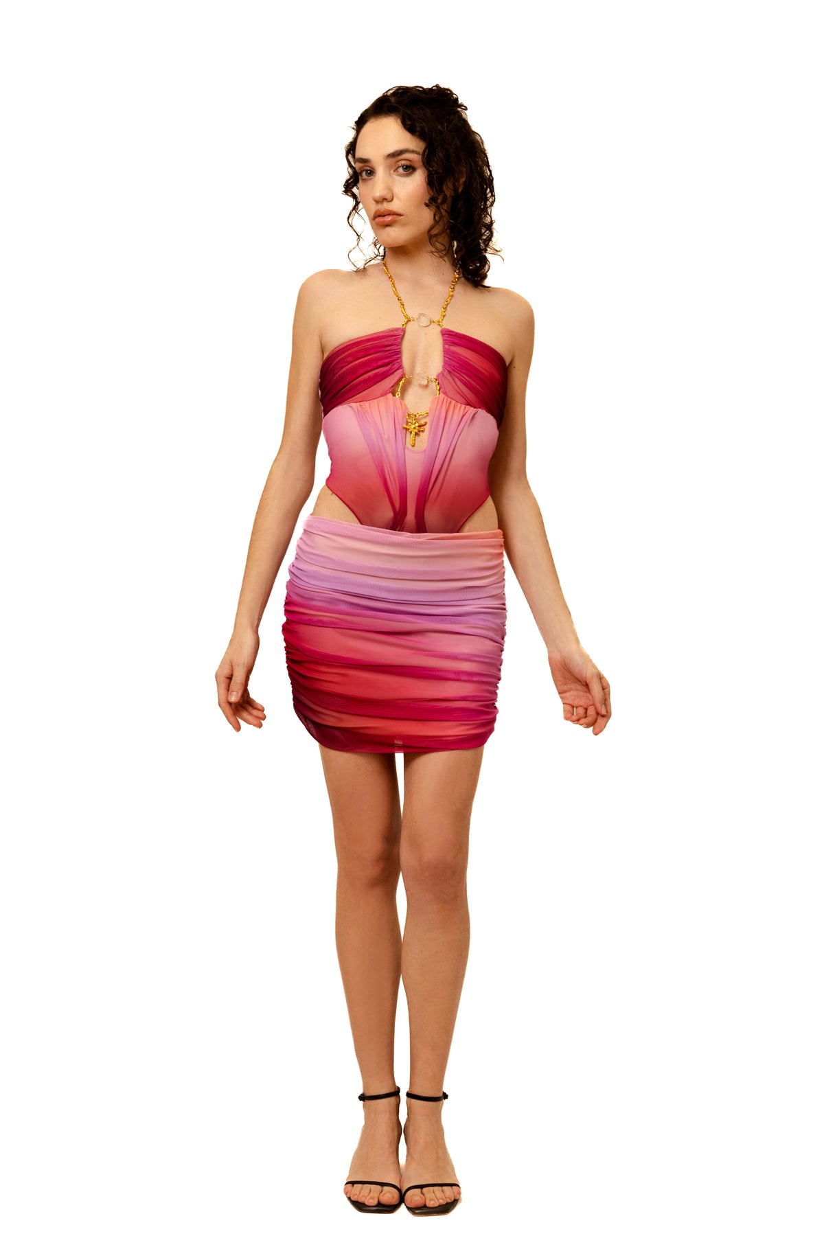 Sunset Gradient Temptress Mini Dress