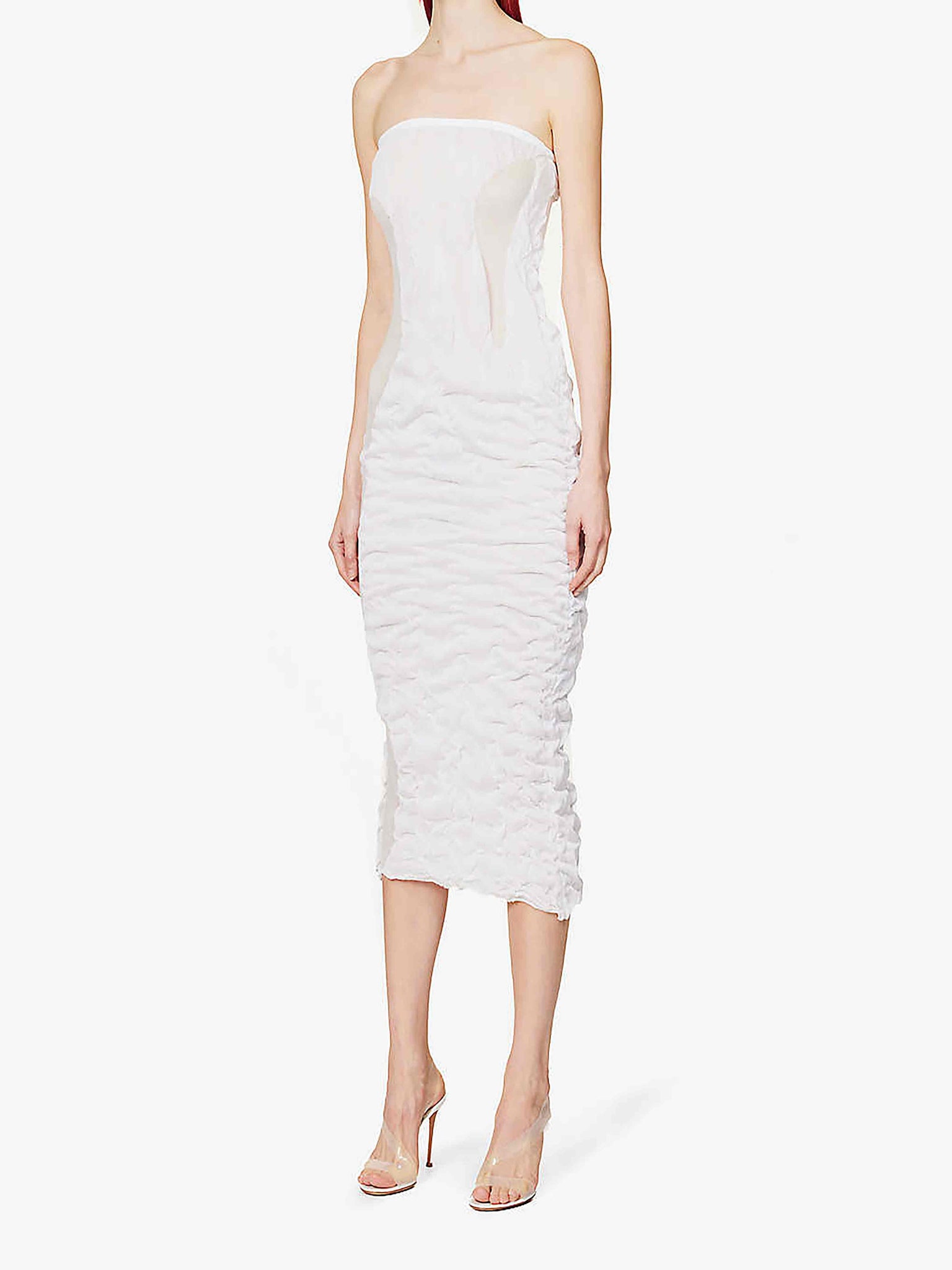 Wetlook Knit Midi Dress